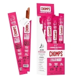 Chomps Spicy Habanero Beef Jerky Sticks 24-Pack Grass-Fed, Keto, Paleo, Gluten-Free, Zero Sugar