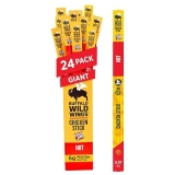 Slim Jim Buffalo Wild Wings Hot Smoked Chicken Sticks, 6g Protein, 24 Count, 0.97 oz Each