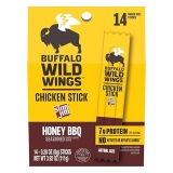Slim Jim Buffalo Wild Wings Honey BBQ Smoked Meat Sticks, 7g Protein, 14 Count Snack Size