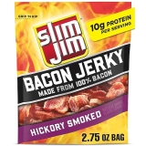 Slim Jim Hickory Smoked Bacon Jerky 2.75oz 10g Protein Per Serving, Single Pack