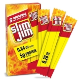 Slim Jim Original Smoked Meat Sticks, Snack Size 0.28 oz, 5g Protein, 3 Count Pack
