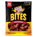 Slim Jim Original Bite-Sized Smoked Sausage Snacks, 3.75 oz - Slim Jim Bites
