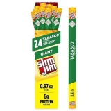 Slim Jim Giant Tabasco Smoked Meat Sticks, 6g Protein, 24 Count Easter Basket Snack