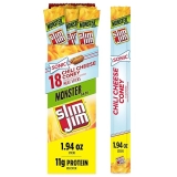 Slim Jim Monster Sonic Chili Cheese Coney Meat Sticks, High Protein Snack, 18 Pack, 1.94 oz