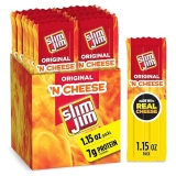 Slim Jim Original Beef Cheese Meat Sticks, 7g Protein, 14 Count - Easter Basket Snack