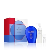 Shiseido Active Sun Protection Set with SPF 60 Lotion, Wrinkle Eye Cream Cleansing Oil