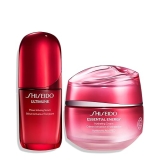 Shiseido Ultimune Power Infusing Serum 1.6 oz Essential Energy Hydrating Cream 50 mL Set