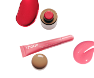 Rhode the duos Pocket Blush + Peptide Lip Tint  candy apple + sweet pea -  a pinky red pair