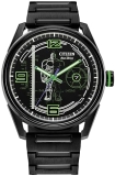 Citizen Eco-Drive Marvel Hulk Mens Watch Black Stainless Steel Bracelet Black Dial Date BM7675-57W