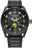 Citizen Eco-Drive Thor Marvel Mens Black IP Stainless Steel Watch 42mm BM6987-50W