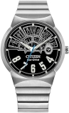 Citizen Mens Eco-Drive Star Wars Millennium Falcon Black Dial Silver Stainless Steel Watch
