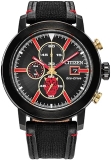 Citizen Eco-Drive Darth Maul Chronograph Watch Black Stainless Steel Nylon Strap CA0766-02W