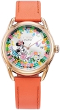 Citizen Eco-Drive Ladies Disney Minnie Mouse Gold Tone Watch with Coral Strap 36mm FE6087-04W