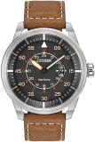 Citizen Men s Eco-Drive Avion Leather Strap Watch 3-Hand Date Style AW1361-10H