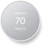 Google Nest Smart Thermostat - Programmable WiFi Thermostat for Home - Snow White