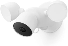 Google Nest Cam Outdoor Security Camera with Floodlight, White 1 Pack