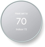 Google Nest Smart Thermostat Programmable WiFi Thermostat for Home Fog Color