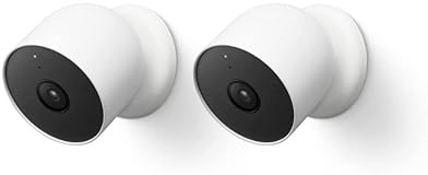 Google Nest Cam 2nd Gen Battery-Powered Indoor Outdoor Security Camera, 2-Pack