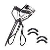Shiseido Eyelash Curler with 4 Replacement Pads Gentle, Safe Lash Crimper for Perfect Curls