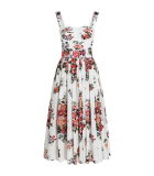 Dior Dolce&Gabbana Cotton Floral Print Midi Dress