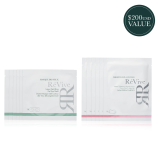 Revive Skincare The Lifting Chin & Eye Mask Set/ Fermitif Chin Contour Mask & Masque des Yeux Instant De-Puffing Gel Eye Mask