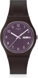 Swatch Unisex Brown Bio-Sourced Quartz Casual Watch Weaving Wonders Design