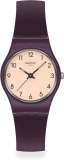 Swatch Womens Purple Casual Quartz Watch with Polymer Strap Chic Repeat Design