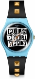 Swatch Gent Bioceramic Black Quartz Watch Unisex Waterproof Casual Broken Rules Design