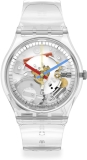 Swatch Gent Biosourced Transparent Quartz Watch Unisex Waterproof Casual Polymer Design