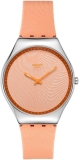 Swatch Irony Chrono Unisex Stainless Steel Orange Quartz Water Resistant Casual Watch Peach
