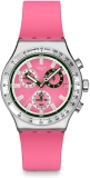 Swatch Skin Irony Unisex Pink Quartz Stainless Steel Casual Watch Water Resistant Berry