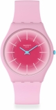 Swatch Skin Classic Biosourced Pink Quartz Waterproof Unisex Casual Polymer Watch
