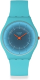 Swatch Skin Classic Biosourced Blue Quartz Watch Unisex Waterproof Casual Polymer Teal