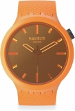 Swatch Big Bold Biosourced Orange Automatic Waterproof Unisex Casual Polymer Watch