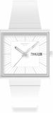 Swatch Square Bioceramic White Quartz Unisex Casual Waterproof Watch What If Allwhite?