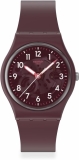 Swatch Gent Biosourced Red Unisex Quartz Watch Waterproof Polymer Casual Lacquered Glass
