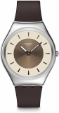 Swatch Skin Irony Unisex Brown Polymer Quartz Watch Waterproof Casual Hazel Delight