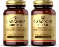 Solgar L-Arginine 500mg, 200 Vegan Capsules, Non-GMO, Gluten Dairy Free, Nitric Oxide Booster