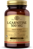 Solgar L-Carnitine 500 mg - 60 Vegan Tablets, Non-GMO, Gluten Dairy Free, Kosher, 30 Servings