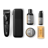 MANSCAPED The Beard Hedger Kit - Precision Trimmer, Shampoo, Conditioner, Oil Comb