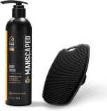 MANSCAPED Body Buffer Silicone Scrubber Hydrating Aloe Sea Salt Body Wash for Men 16oz