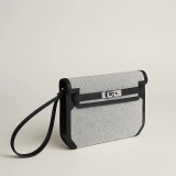 Hermes Kelly depeches 25 pouch écru / noir / noir