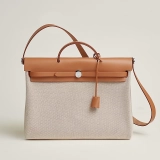 Hermes Herbag Messenger 39 bag écru / beige / naturel sable