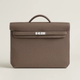 Hermes Kelly depeches 36 briefcase étoupe