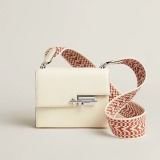 Hermes Verrou mini bag nata / cornaline / blanc