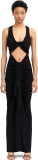 Christopher Esber Vivenda Drape Front Dress  Black