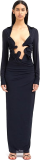 Christopher Esber Venus Plunge Shirt Dress Black