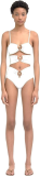 Christopher Esber Pierced Orbit One Piece White