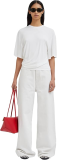 Christopher Esber Side Cowl Waist Tee White