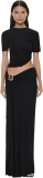 Christopher Esber Bezel Quartz Cascade Skirt Black